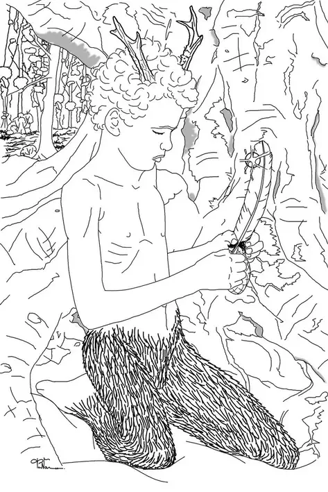 Illustration intérieure « Le dernier elfe gris »