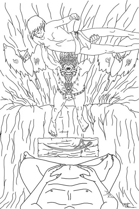 Illustration intérieure « Le sacrifice par les Druides »