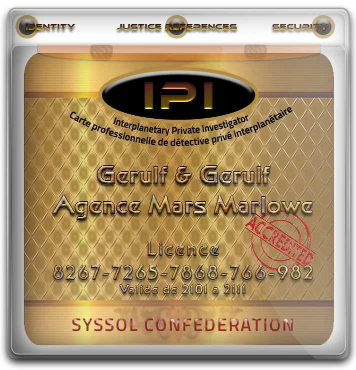 Plaque de licence IPI martienne